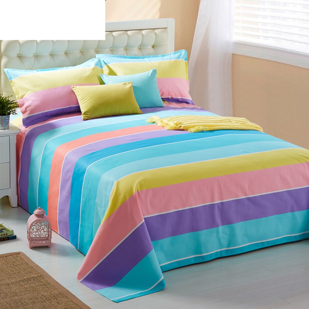 Drap en coton grand format 270x230cm tissu épaissi unique pour literie adulte