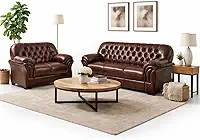 Conjunto Sofá Rei 2 e 3 Lugares em Couríssimo Imperial (PINHÃO)