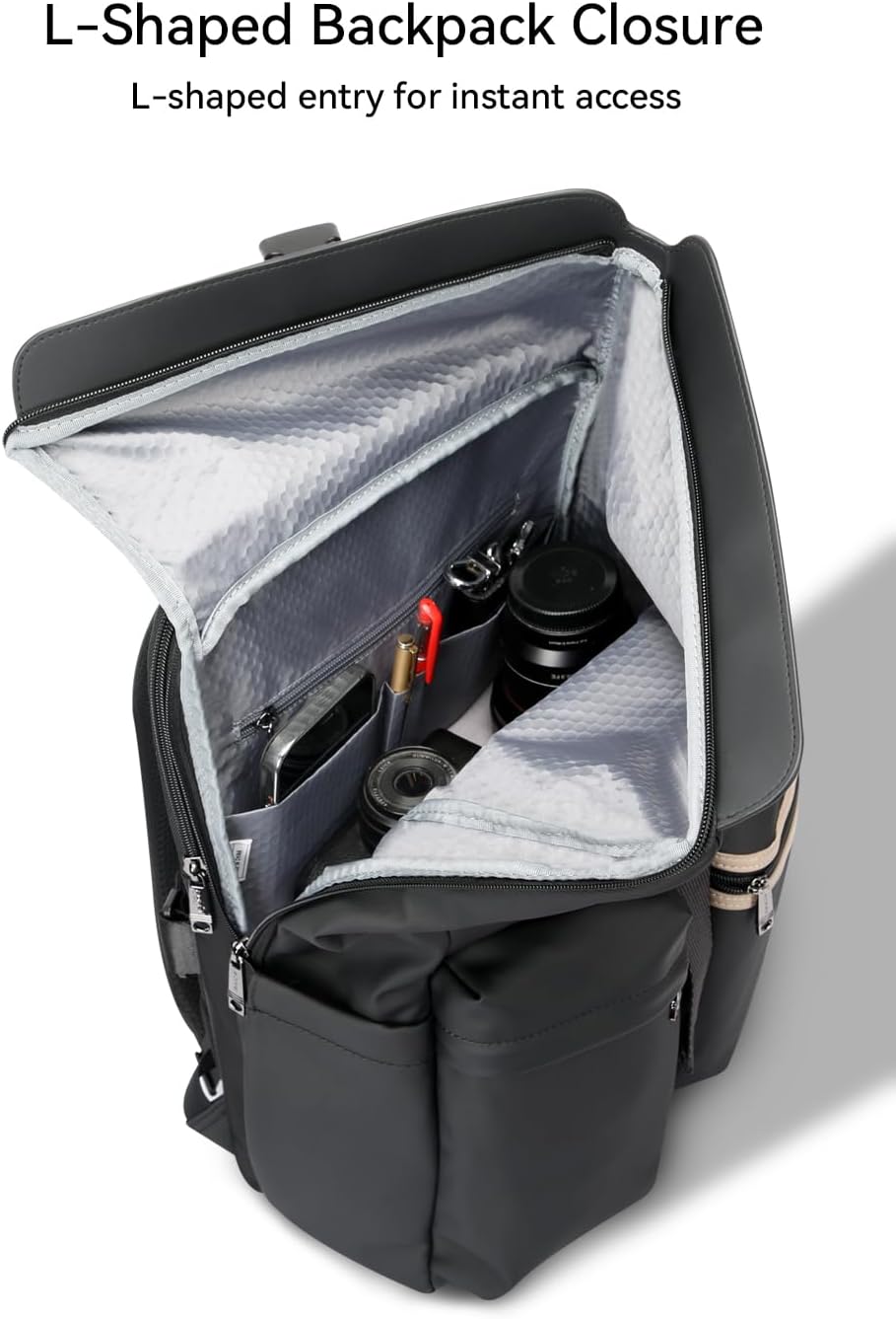 BOPai Laptop Backpack for Work Fits Up to 17 Inch Notebook Back Shock AbsorberTravel School Waterproof Laptop Backpack - Image 8