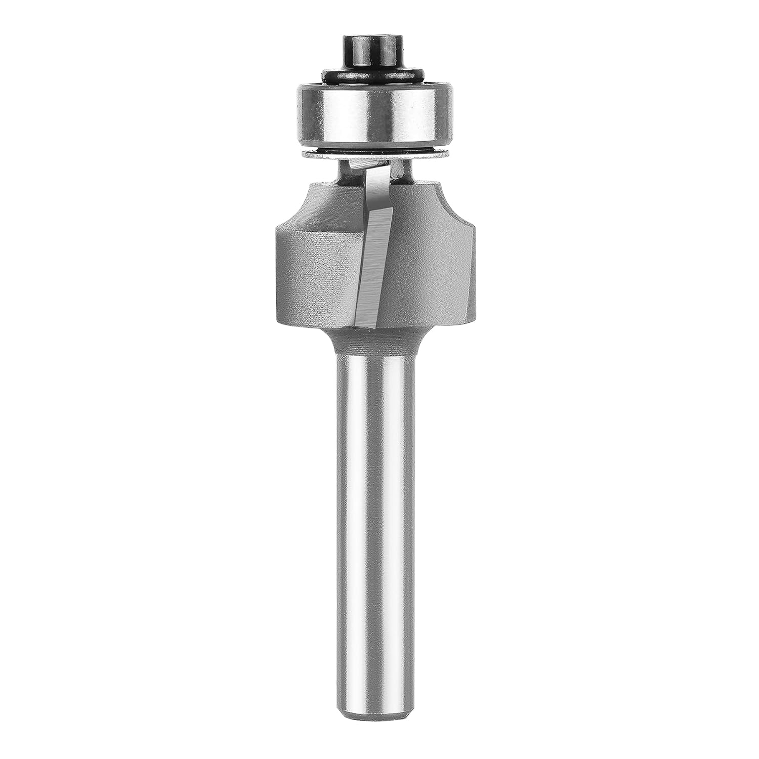 SpeTool 1/8" Radius Roundover Router Bit, Carbide Tip CNC Router Bit with Bearing Guide, 3/4" Overall Dia. 2 Cutters Round Over Router Bits 1/4 Shank for Wood Edge Treatment & Grooving Tools