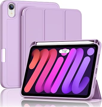 ProCase for iPad mini 7 A17 Pro/Mini 6 8.3" with Pencil Holder -Purple