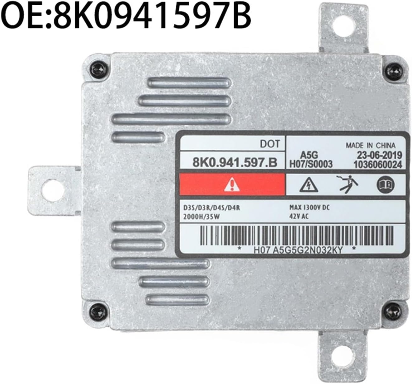 8K0941597B Car HID Headlight Ballast Control Module Compatible with VW Passat Jetta Golf A3 A4 A8 A7 Q5 Q7 8K0 941 597 B
