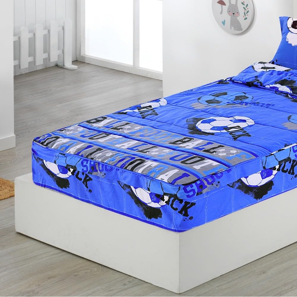 DHESTIA HOME Saco Nórdico Ajustable con Cremallera Fútbol Quick para Cama 90 Infantil y Cama 105 Color Único Talla Cama 90