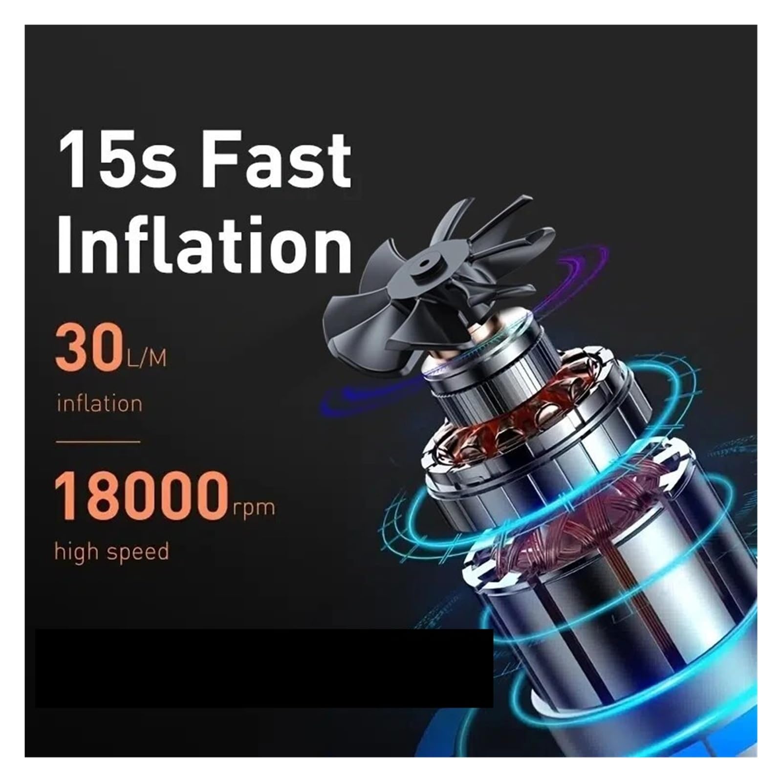 Elektryczna pompka powietrza, Pompa powietrza do opon samochodowych 12 V 150 PSI Kompresor powietrza Przenośny przewodowy elektryczny pompownik