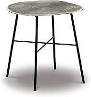 Vista 1 de Signature Design by Ashley Laverford - Mesa auxiliar contemporánea, Chome y negro