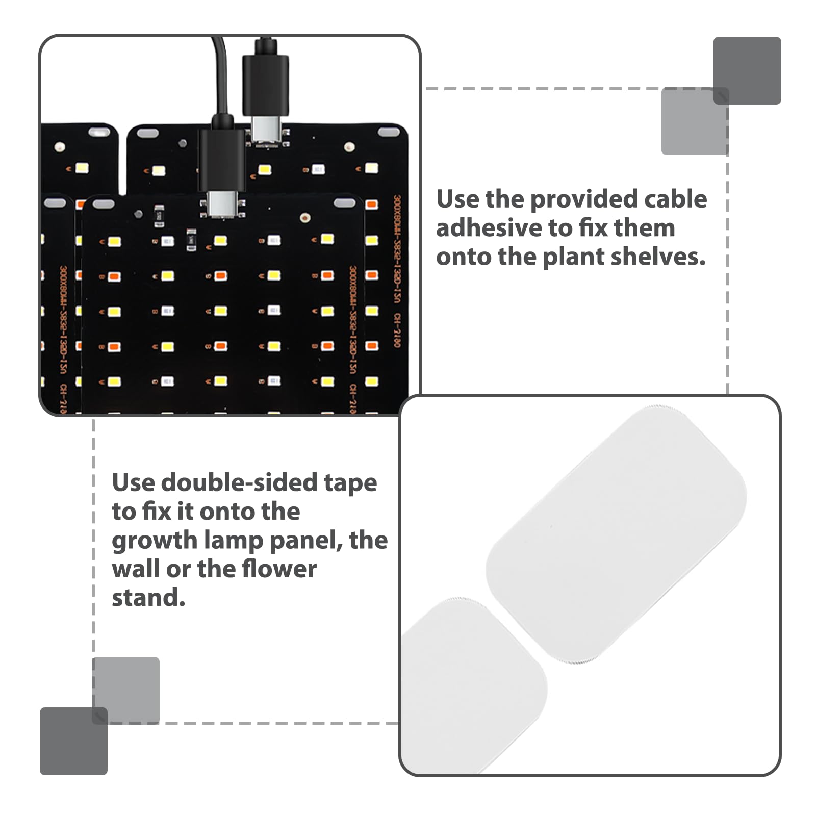 Lámpara LED de espectro completo para plantas (4 unidades, luz LED para plantas con temporizador, lámpara LED para plantas de interior, lámpara UV de crecimiento para plantas con 3 modos de