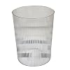Clear Trash Can,Space Saving Trash Wastebasket,Transparent Trash Can, Multipurpose Stylish Simple Round Shape Large Capacity Waste Basket for Bathroom Bedroom Kitchen Office