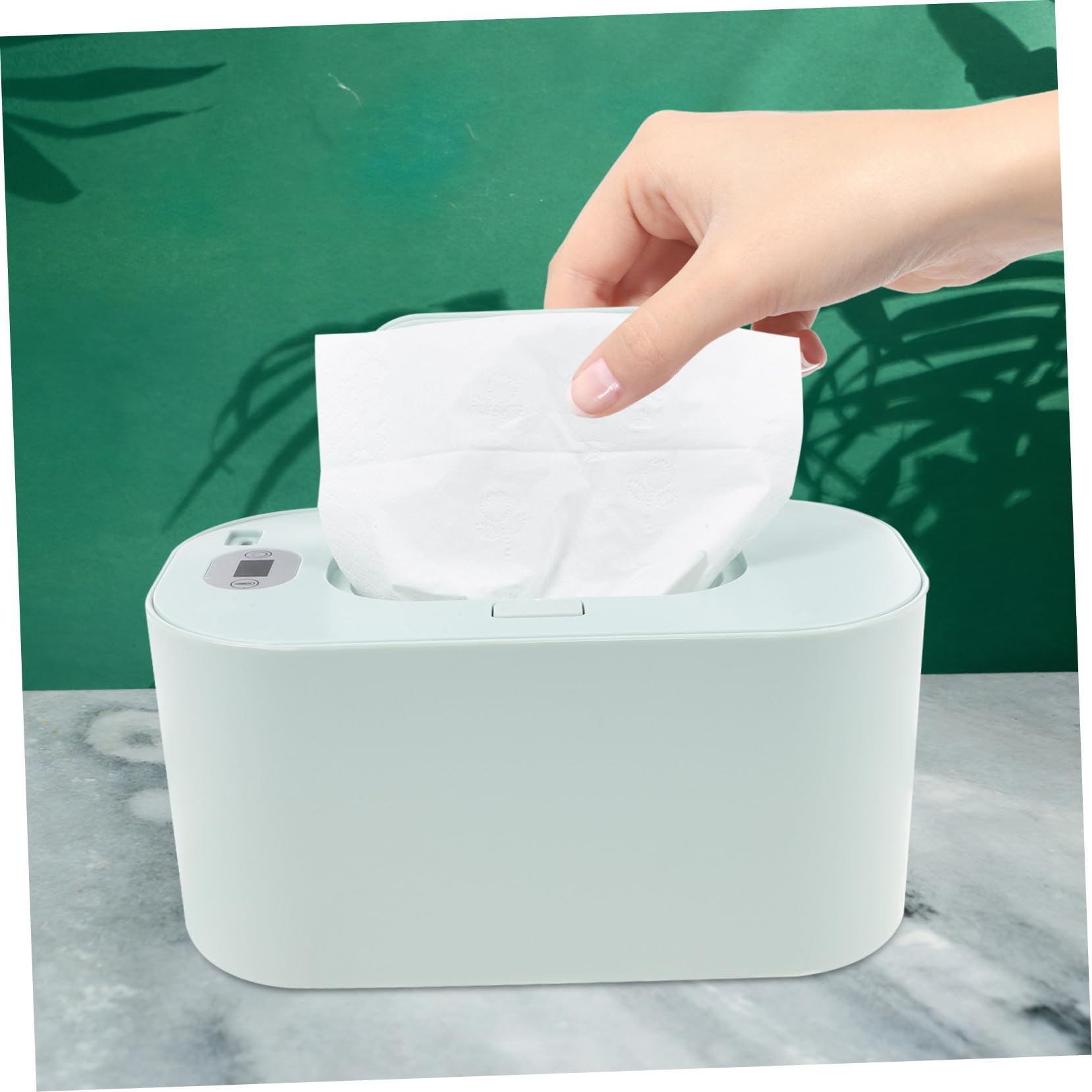 Yardenfun Calentador de Abs y Pp Portátil para Bebés de Toallitas Verde USB Dispensador Resistente Que Mantiene las Toallitas Calientes en Casa y Coche
