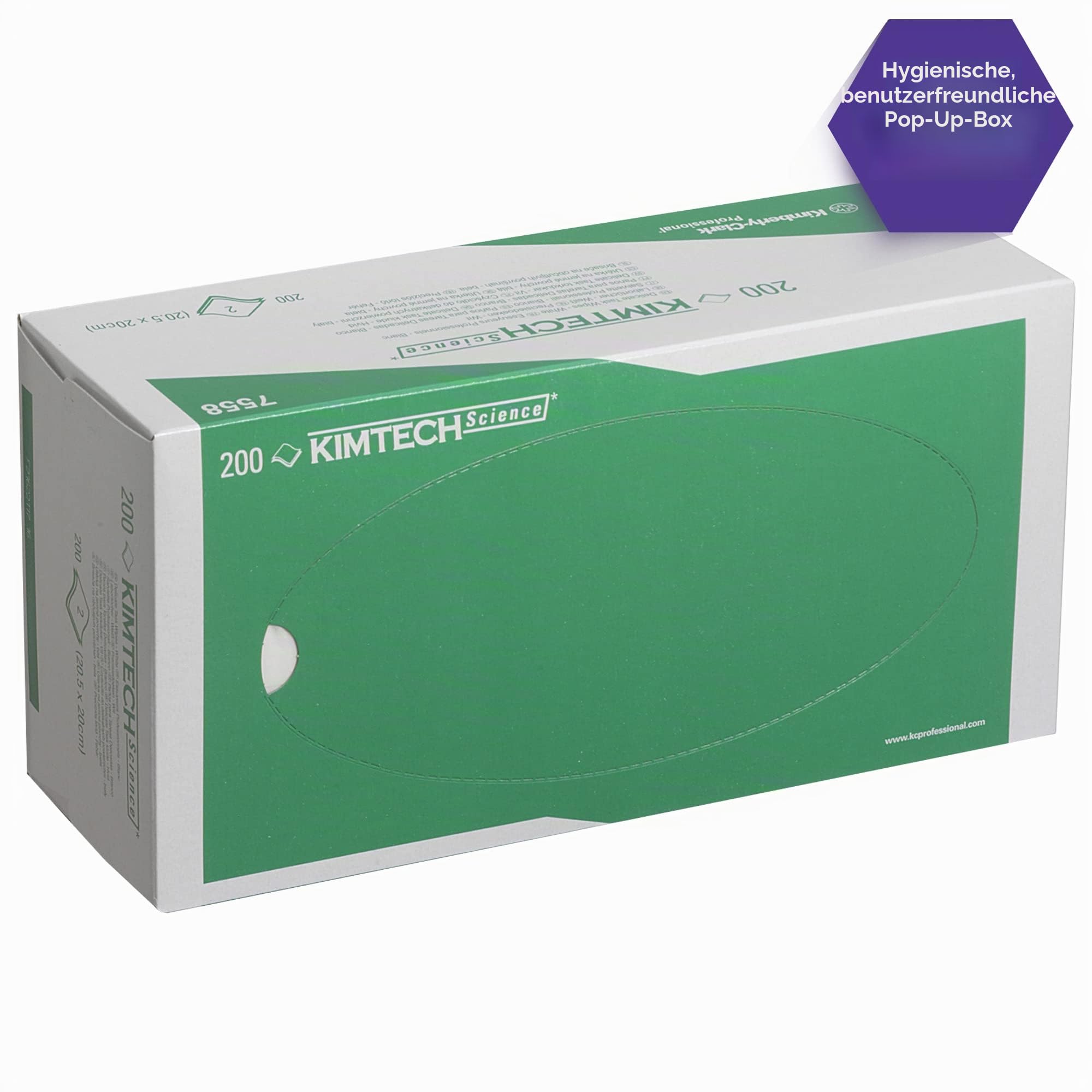 Kimtech Science 7558 Präzisionswischtücher, Industrielle Reinigungstücher, 2-lagig, 15 Packungen x 200 Tücher (3.000 insgesamt), Weiß