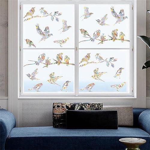 Miniatura 9 de Calcomanías de ventana de hojas verdes, enredaderas colgantes, flores, estáticas, removibles, de doble cara, calcomanías de ventana para el hogar,