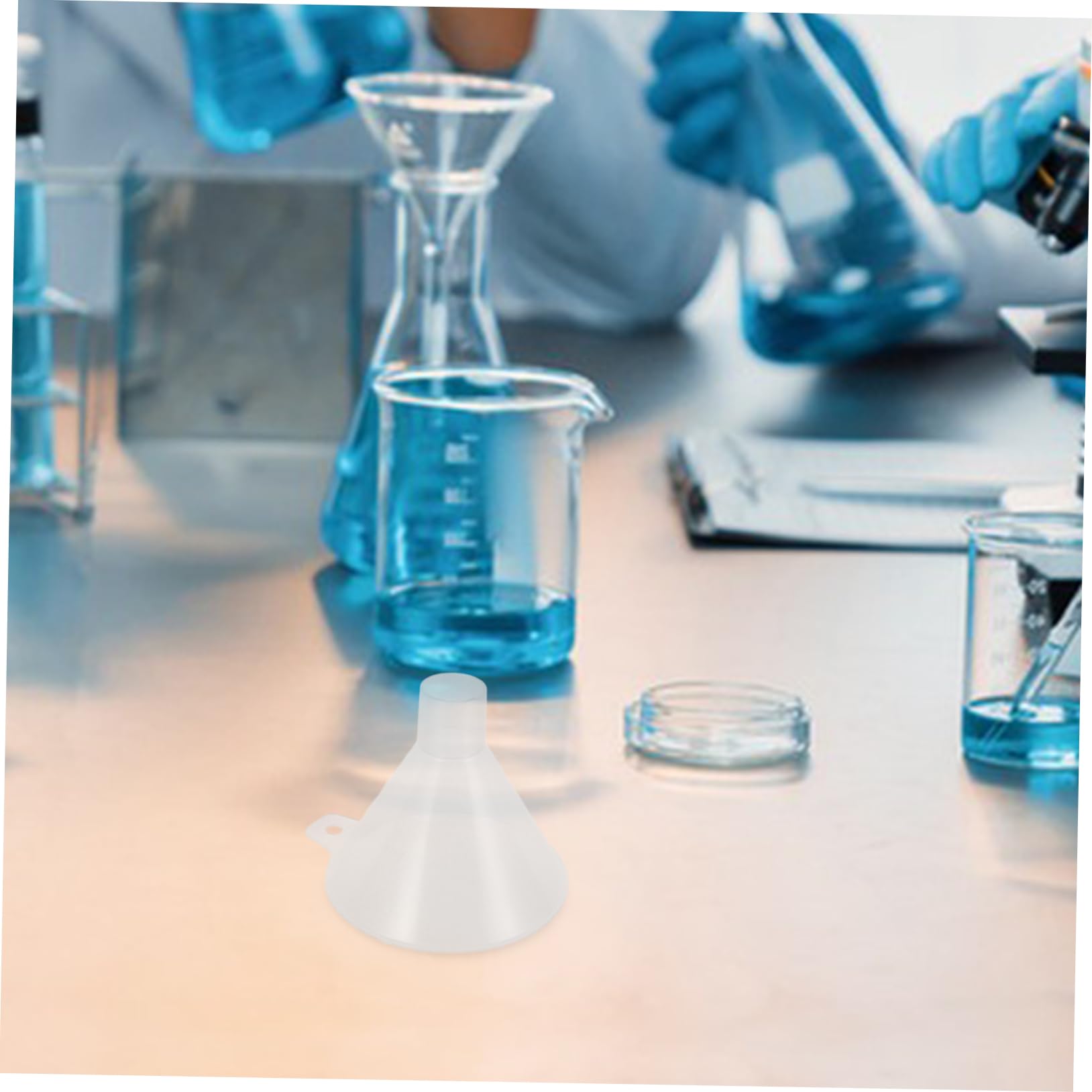 SOLUSTRE 5pezzi Imbuto Da Laboratorio Per Esperimenti Scientifici Resistente Facile Da Pulire Per Aggiunta Di Reagenti Di Ricerca