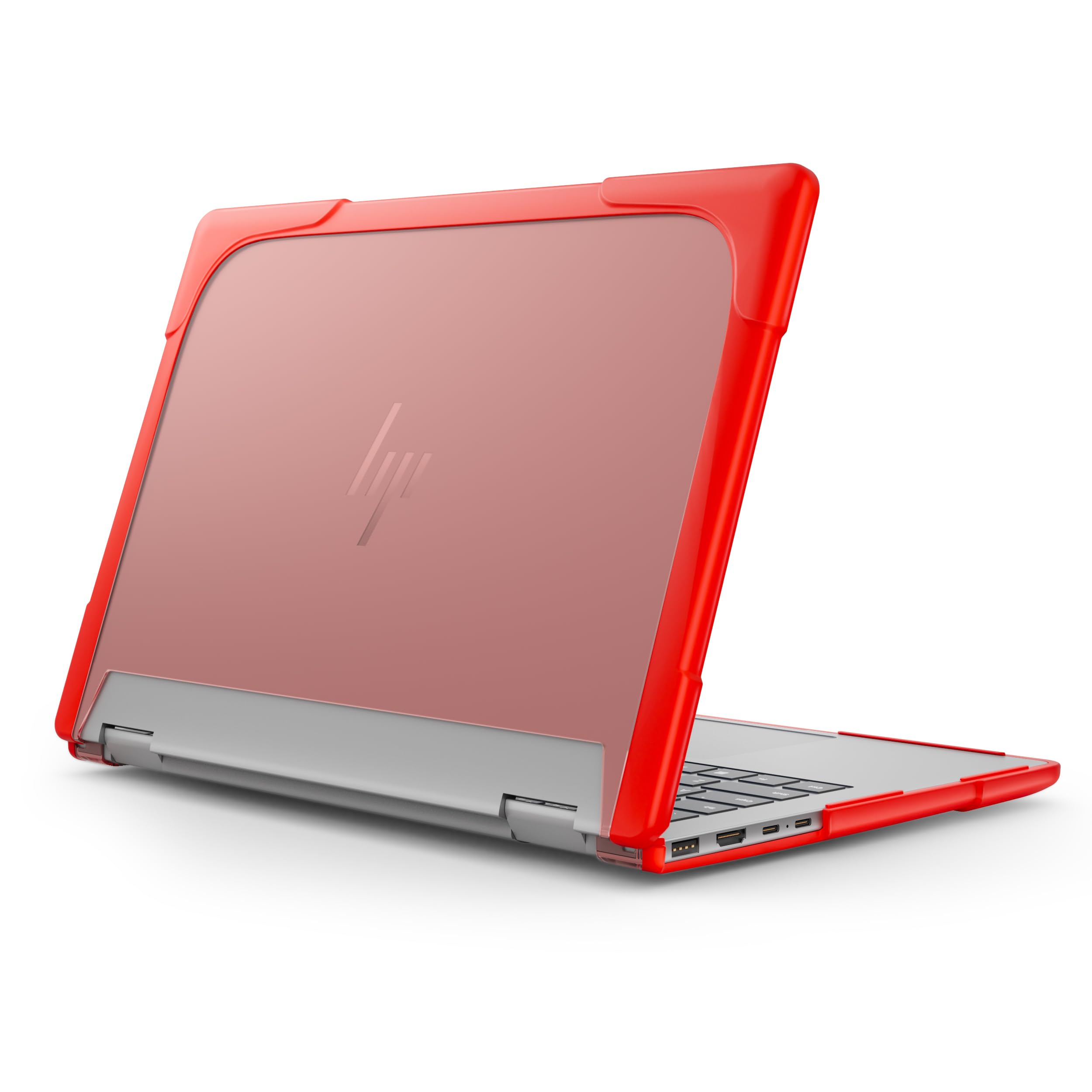 May Chen Case for 14 inch HP Envy X360 2-in1 2.8K Touch-Screen Laptop 2024 Release, Shockproof Super Protective Design Case with TPU Edges Scrach-Resistant Stylist, Red
