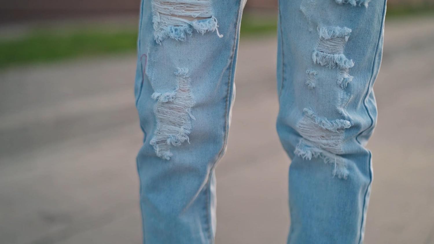 AOWKULAE Boy's Skinny Fit Ripped Destroyed Distressed Stretch Slim Jeans Pants - Image 7