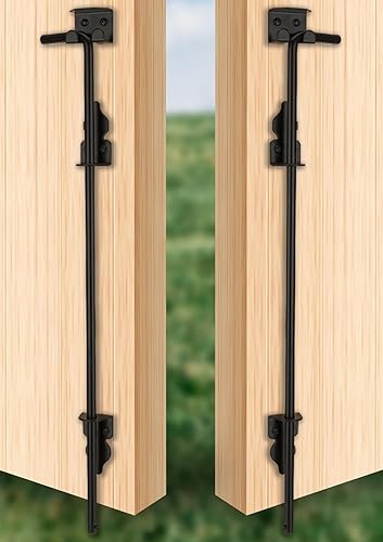 Perno de caña de barra de caída de puerta de 24 pulgadas, perno de caña resistente para cercas de madera, herrajes para puerta de acero sólido,