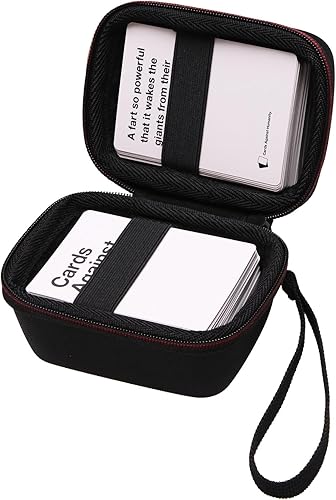 LTGEM Estuche rígido de viaje, puede acomodar más de 120 tarjetas de juego, tarjetas de juego clásicas compatibles como Cards Against