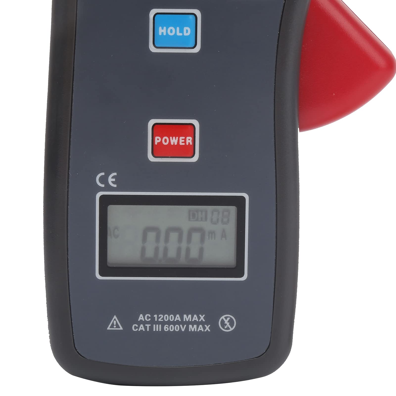 Tester Prądu Upływu Cęgów, Miernik Cęgów Wysokiego Napięcia AC, Tester 0,00 MA do 1200 A z Interfejsem USB do Przesyłania Danych z Komputera, Rozmiar Szczęk 68 Mm
