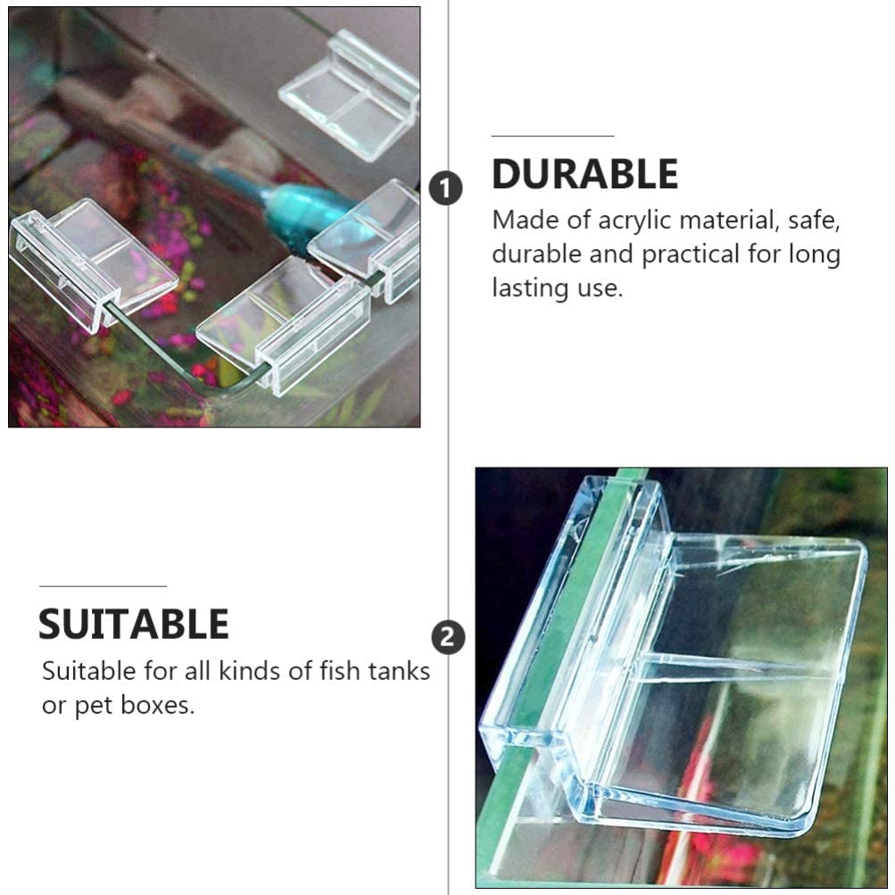 10Pcs Aquarium Glas Abdeckung Clip Klar Acryl Unterstützung Halter Aquarium Deckel Clips Schellen für Aquarium Aquarium Abdeckung Halterung 10MM