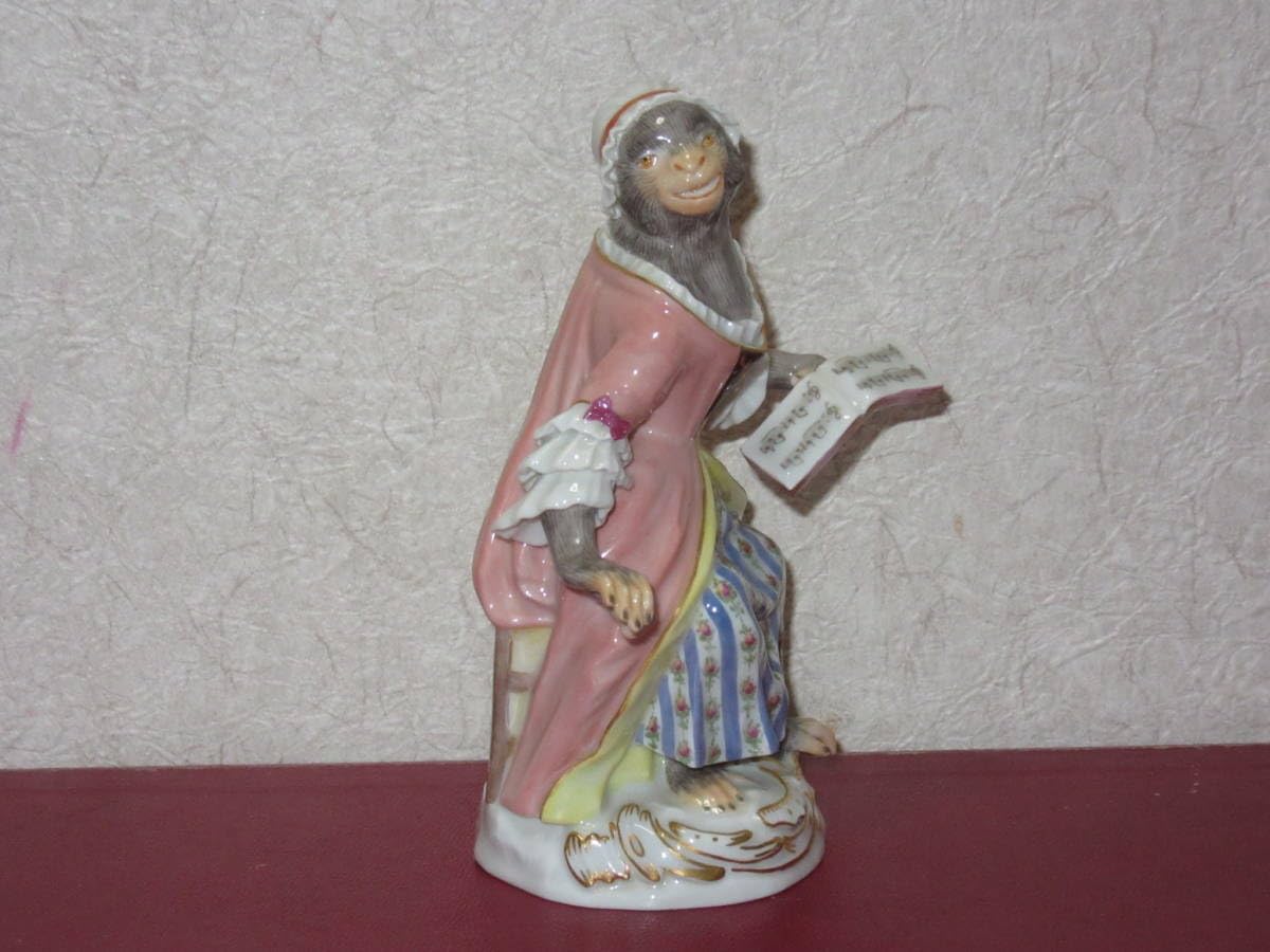 マイセン 猿の団 ハープ ピンク 1級品 マイセン公式⁄日本総代理店