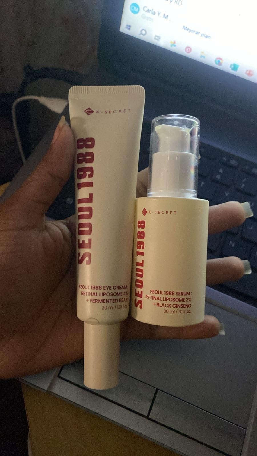 K-SECRET SEOUL 1988 Retinal Eye Cream – Formulated with Advanced Retinal Liposome 4% and Fermented Bean for Dark Circles and Fine Line Care | Korean Skincare, 30ml / 1.01 fl oz