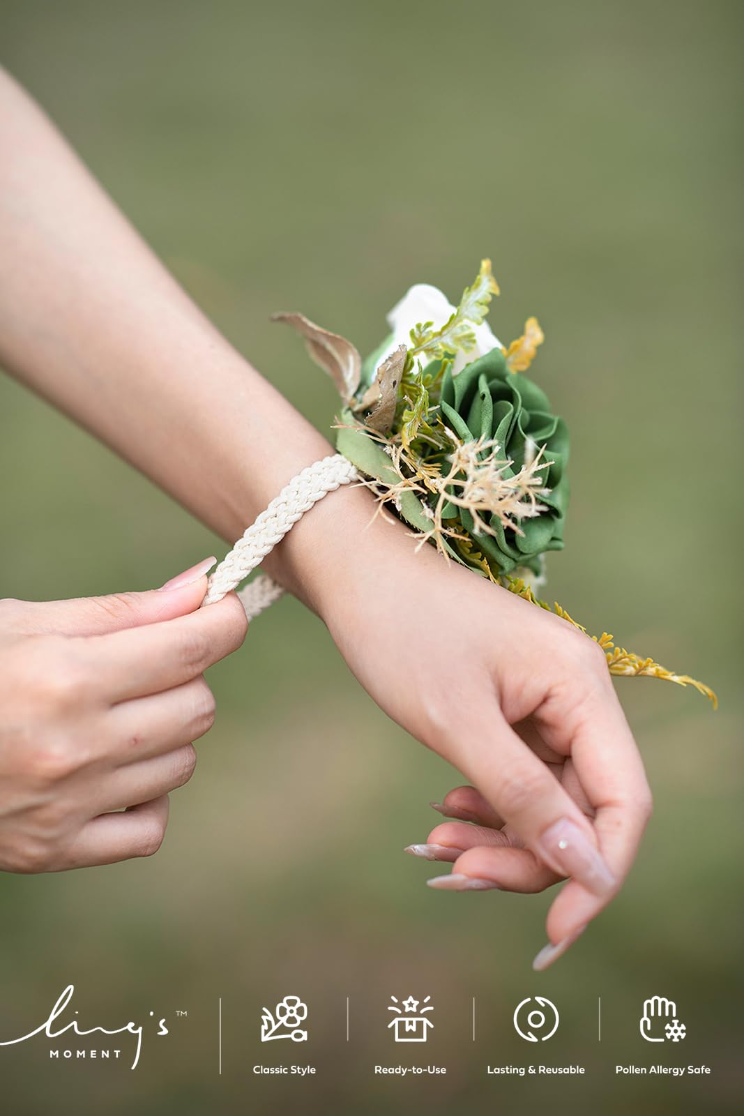 Amazon.com: Ling's moment 6pcs Wedding Wrist Corsage Artificial Flowers,  Girl/Mother Homecoming Prom Corsages Wristlet Dcor, etc. Emerald Green  Sage : Home & Kitchen