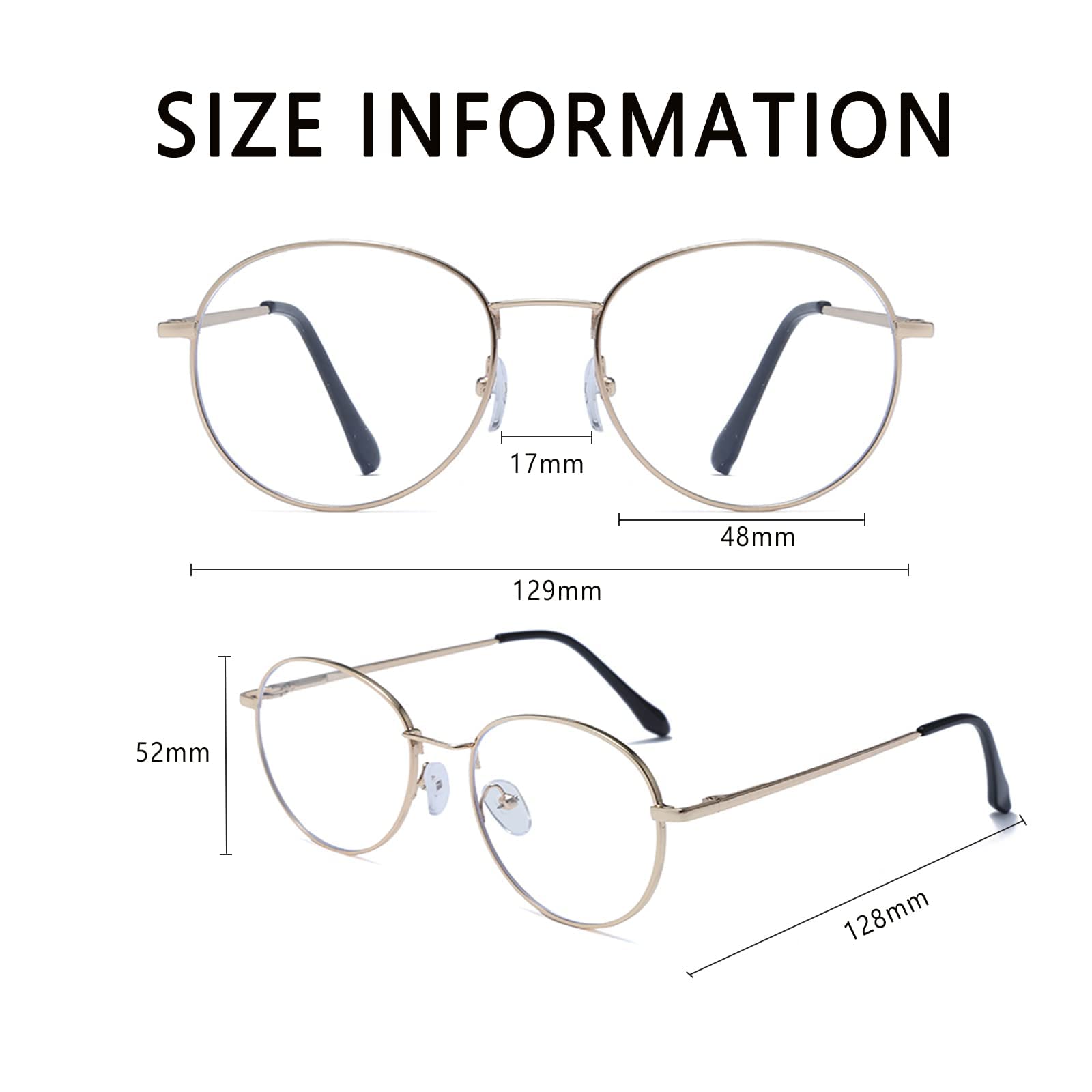 LJCZKA Photochromic Blue Light Blocking Glasses for Women Men Round Computer Glasses Anti Fatigue Eyestrain Headache - Image 4