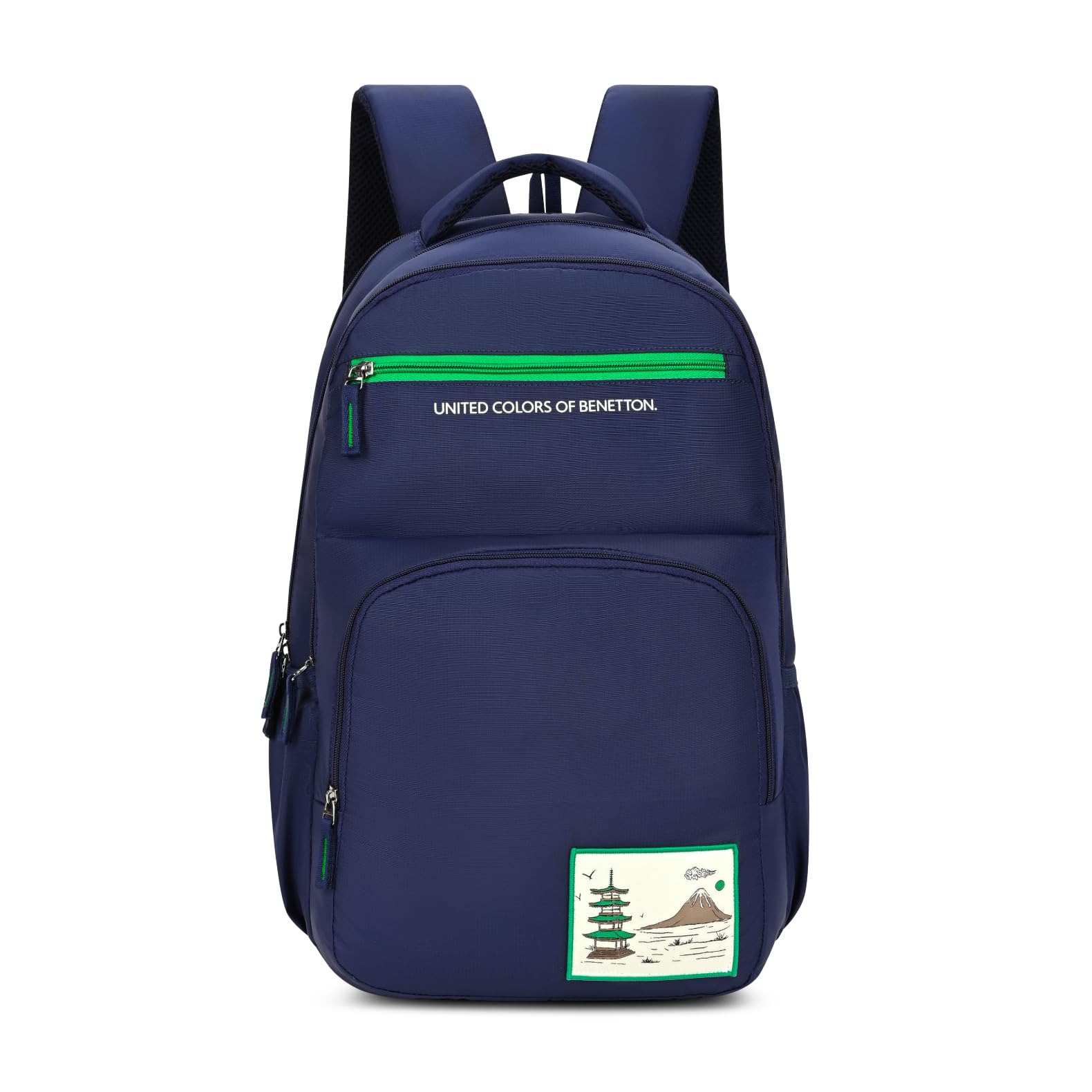 United Colors of Benetton Unisex High-School Backpack BENTON | 3-Compartment Large Capacity Bag with Game Changer Graphics | Backpack for School Girls and Boys | 37L Capacity