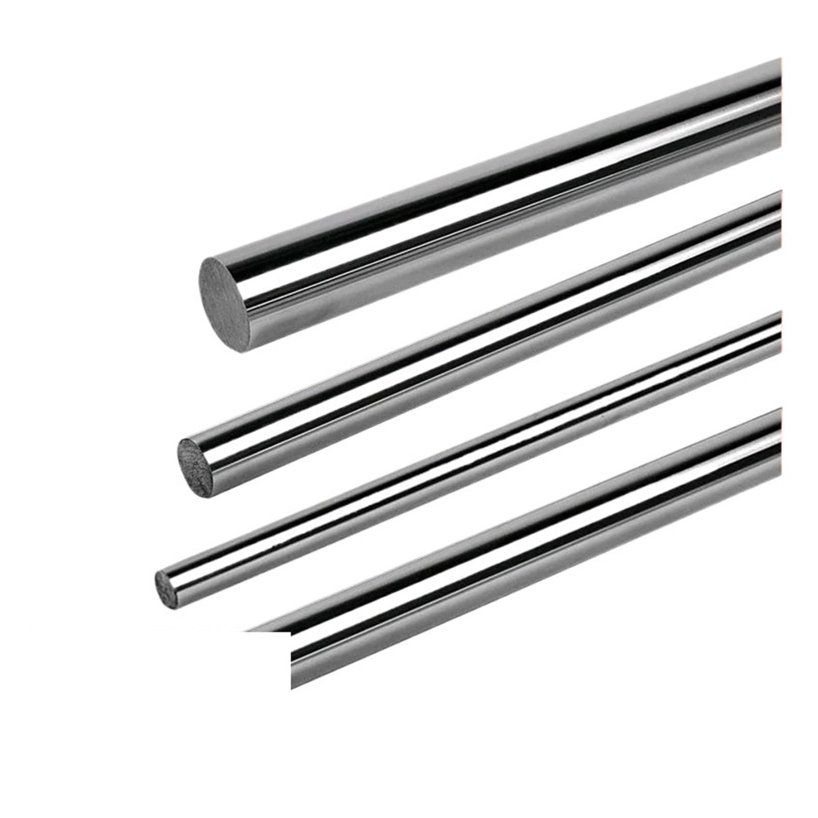 Rundstange M11 aus Edelstahl 304, metrisch, 1 Stück, Rundwelle am Boden, Länge 333 mm