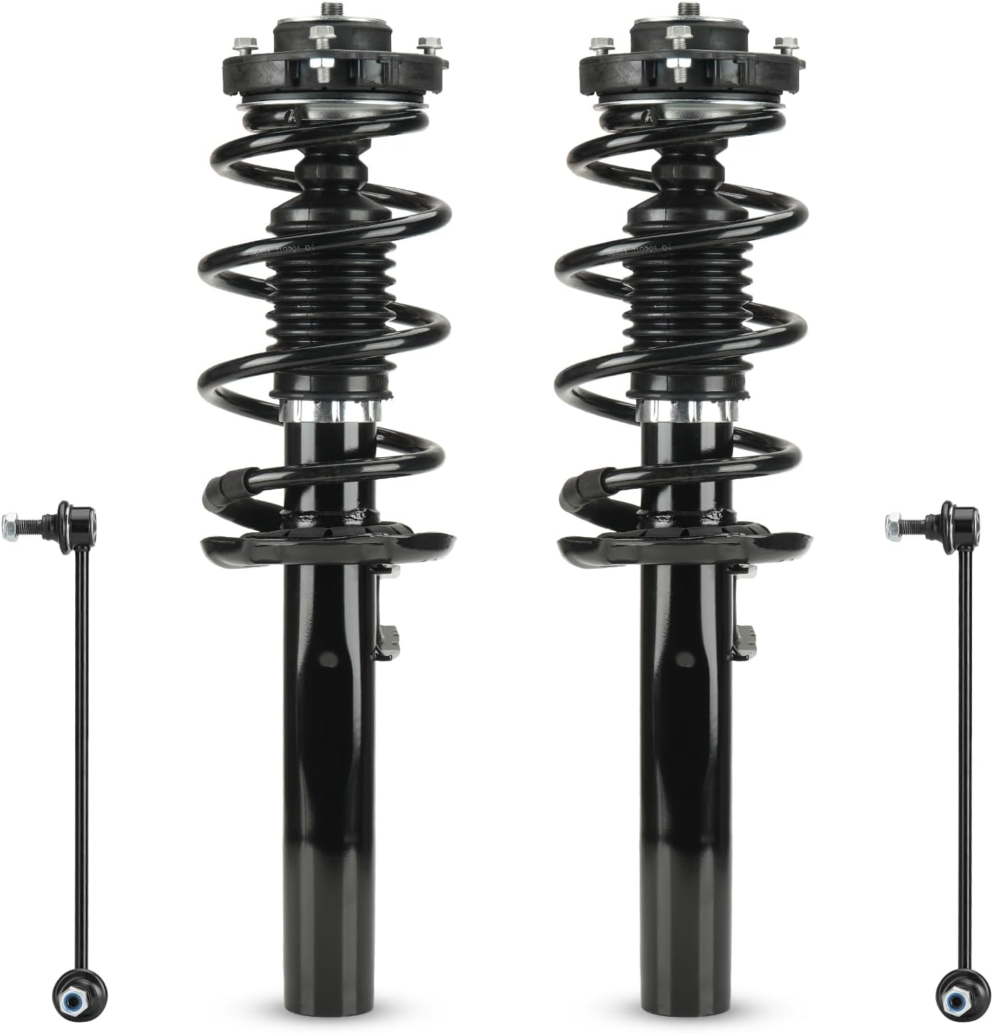 Front Struts w/Coil Spring & Sway Bar Links for 2006-2013 Audi A3/A3 Quattro, for Volkswagen Beetle, Eos, Golf, Jetta, Passat, Rabbit, CC, Strut Shock Absorber Assembly Replace 172311 K80478, 4PCS