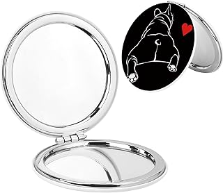 Bulldog - Espejo compacto negro para viaje, t...