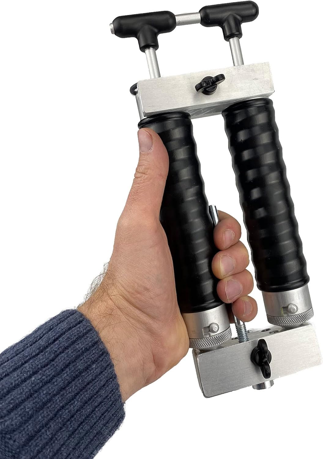 120+120 ml Aluminum Twin Dual Injector Mixing Set for Soft Plastic Fishing Lure Mold (Locking Nozzle)