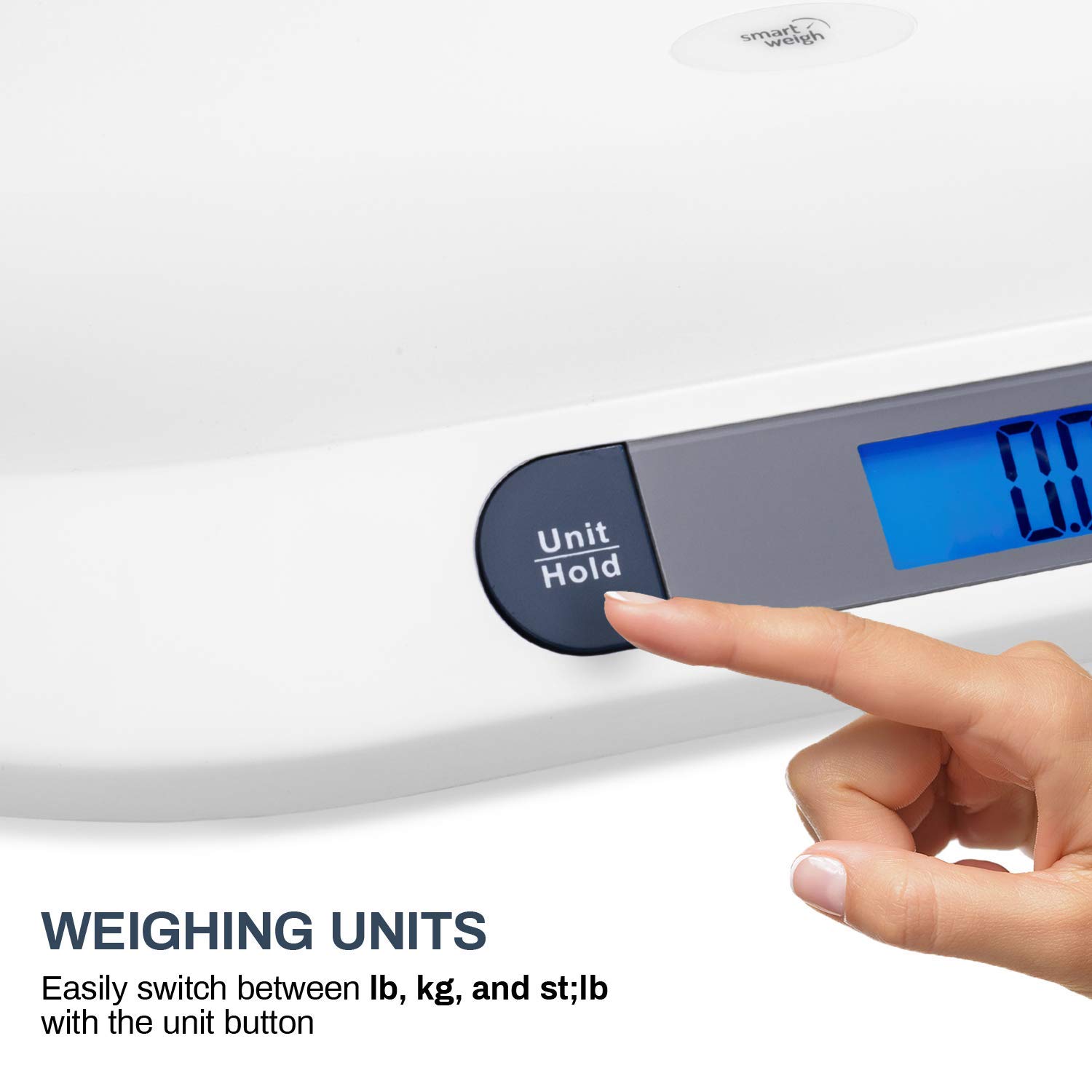 Multi-Function Digital Baby Scale, Electronic Weigh 44lbx0.4oz Comfort Digital Baby Scale Infants Toddlers LCD Show for Babies & Small Children(CA NJ Warehouse)
