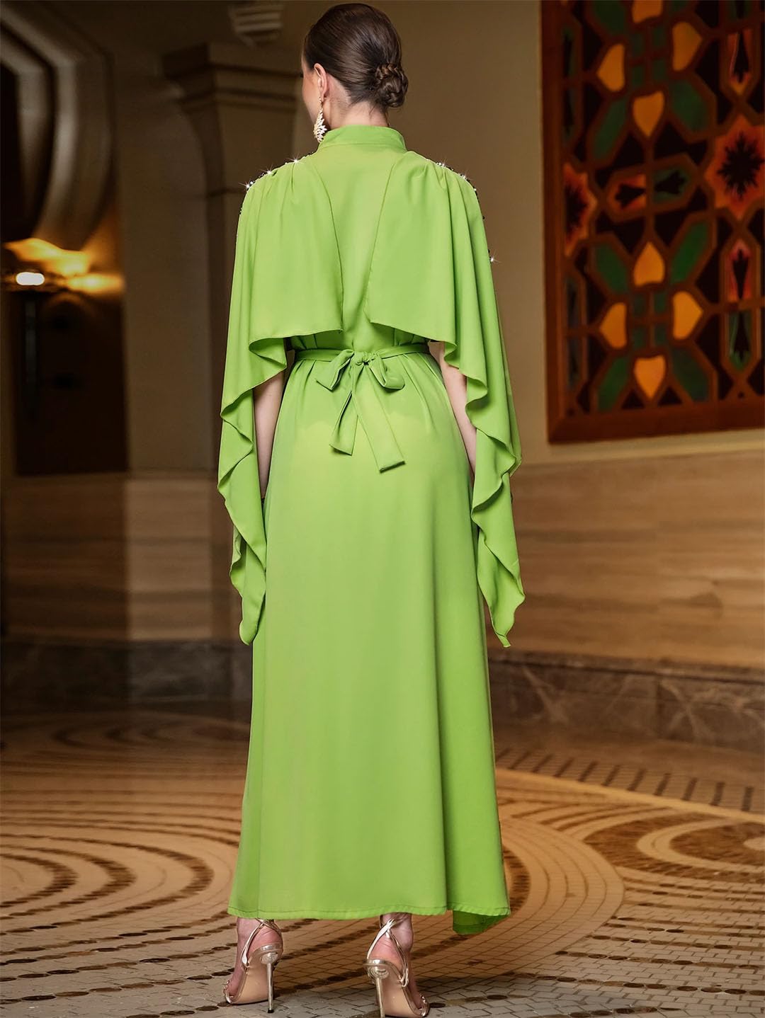 LNNSHX Muslimisches Kleid für Frauen, Abaya, Diamant-Robenkleid, arabische Frauen, Ramadan-Abayas