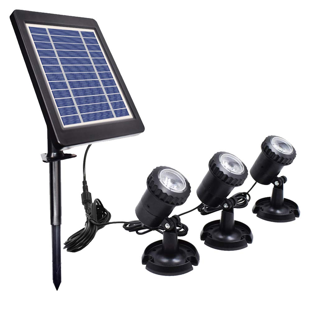 Lumière solaire pour étang et jardin HUIOP étanche avec LED intégrée