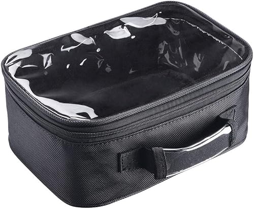 AW Bolsa de aseo de viaje de maquillaje de nailon transparente 420D, portátil, ligera, transparente, organizador de almacenamiento de cosméticos