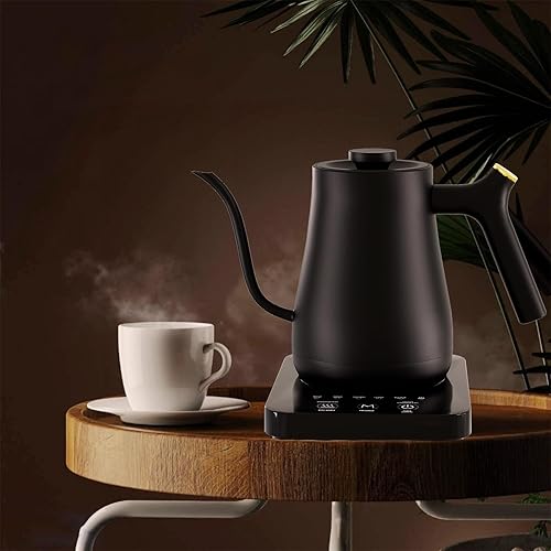 Miniatura 7 de Hervidor eléctrico con 5 ajustes preestablecidos variables, hervidor de café de 1200 W para café y té, calentador de agua eléctrico de cuello de