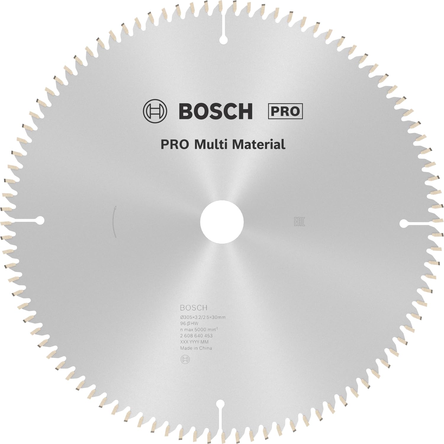 Bosch - Standard for Serisi Çoklu Malzeme için Daire Testere Bıçağı 305 * 30 mm 96 Diş
