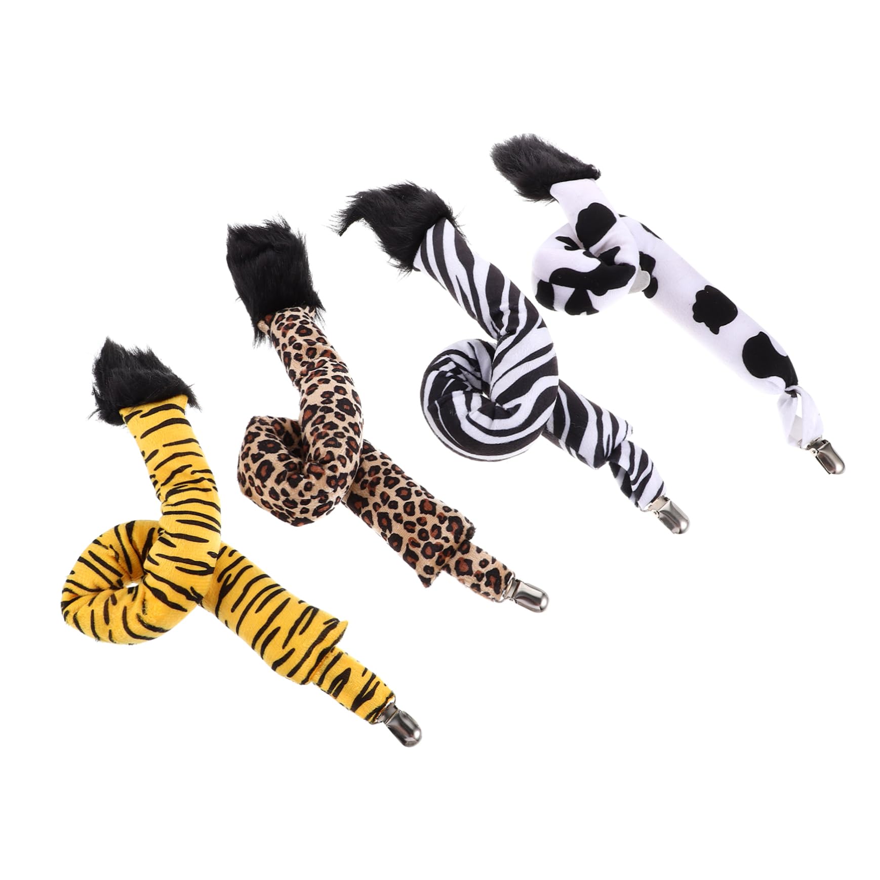 BESTYASH Coda Di Animale Di Peluche Maschera Pelosa Coda Di Pelliccia Sintetica Costume Da Animale Dello Zoo Accessori Cosplay Costume Da Zebra Orecchie Di Mucca Costume Peloso Coda Di