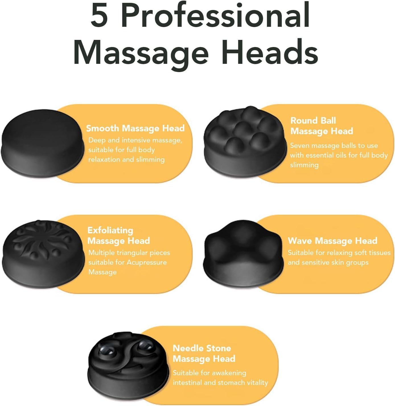 Dandelions Handheld Body Sculpting Machine-6-Level Fat Burning Vibration Cellulite Massage and Lymphatic Drainage device with 5 Massage Heads (Multi) Dandelions Handheld Body Sculpting Machine-6-Level Fat Burning Vibration Cellulite Massage and Lymphatic Drainage device with 5 Massage Heads (Multi)