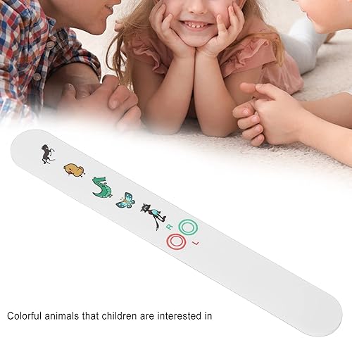 Miniatura 5 de Check Vision Tester Stick, ANGGREK Kids Fijación Stick Vision Tester Clear Colorful Animal Patrones Revestimiento Espesor Tarjeta de Prueba de Ojos