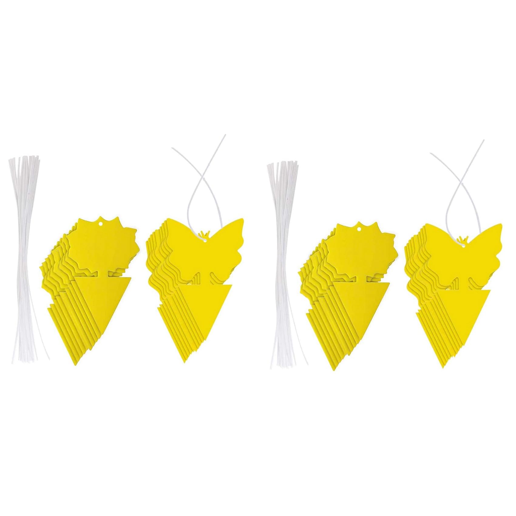 Hndhbfgrt 40Pcs Sticky Trap,Fruit Fly and Gnat Trap Yellow Sticky Bug Traps for Indoor/Outdoor Use Insect Catcher for White Flies