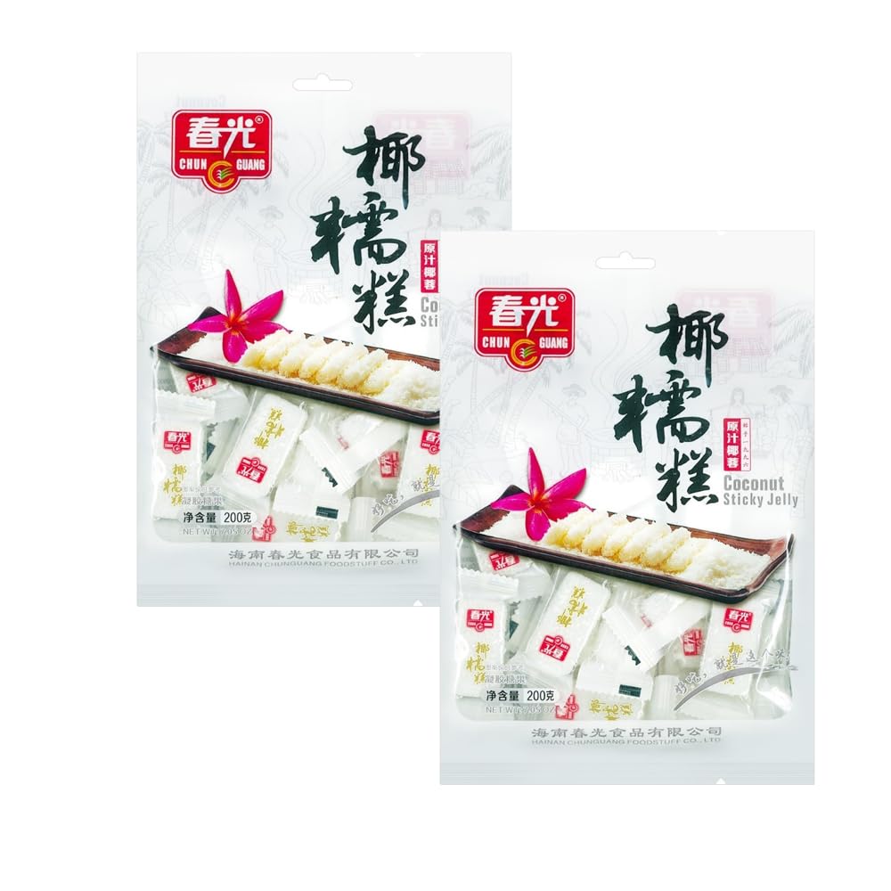 Chun Guang Chinese Traditional Coconut Jelly Candy 200g/7oz,2pack