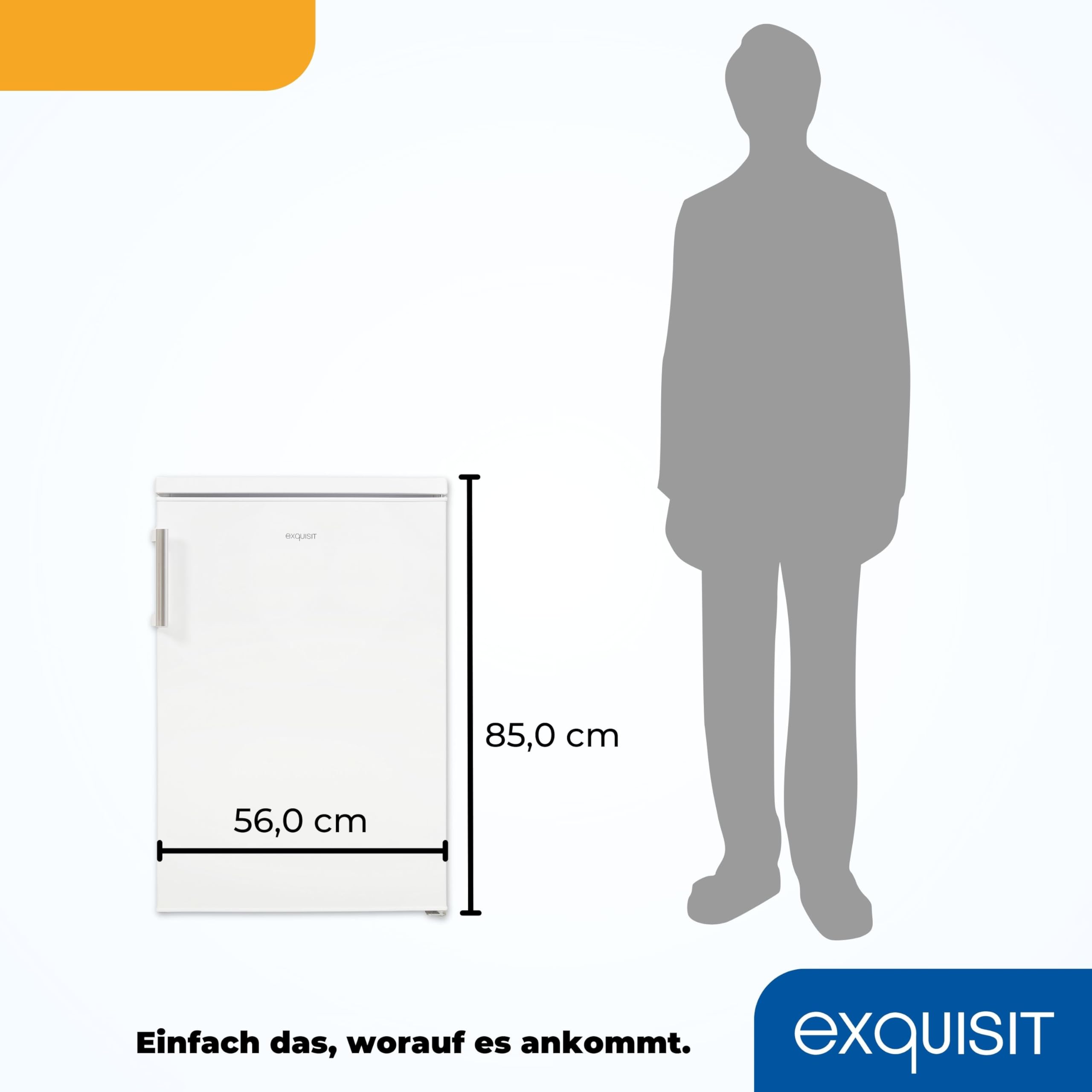 Exquisit Standkühlschrank KS16-V-H-010D Weiß - 133 l Vollraumkühlschrank
