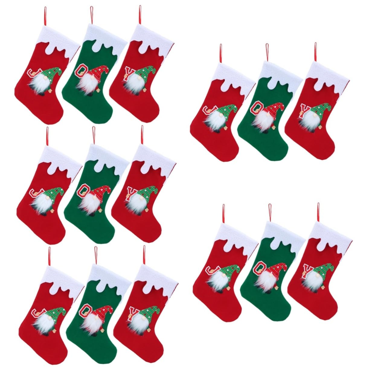 TOPBATHY 15 STK Gesichtsloser Weihnachtsstrumpf Weihnachtsbaum hängende Strümpfe Weihnachtssocken-Süßigkeitsbeutel für Kinder kindergeschenke Weihnachtssto Weihnachtsgeschenktüte