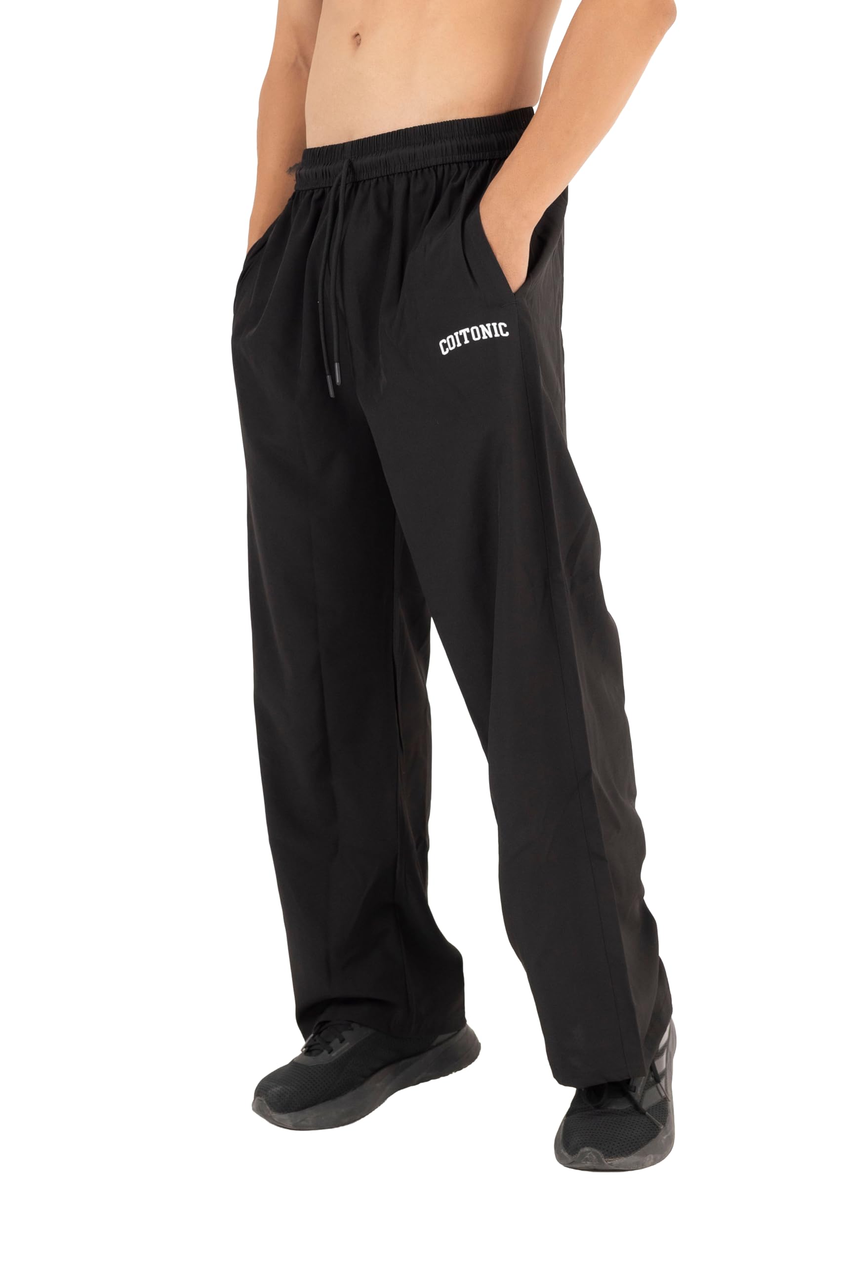 COITONIC Men's Loose Mid Rise Casual Lower | Regular | Sports Stylish Track Pant