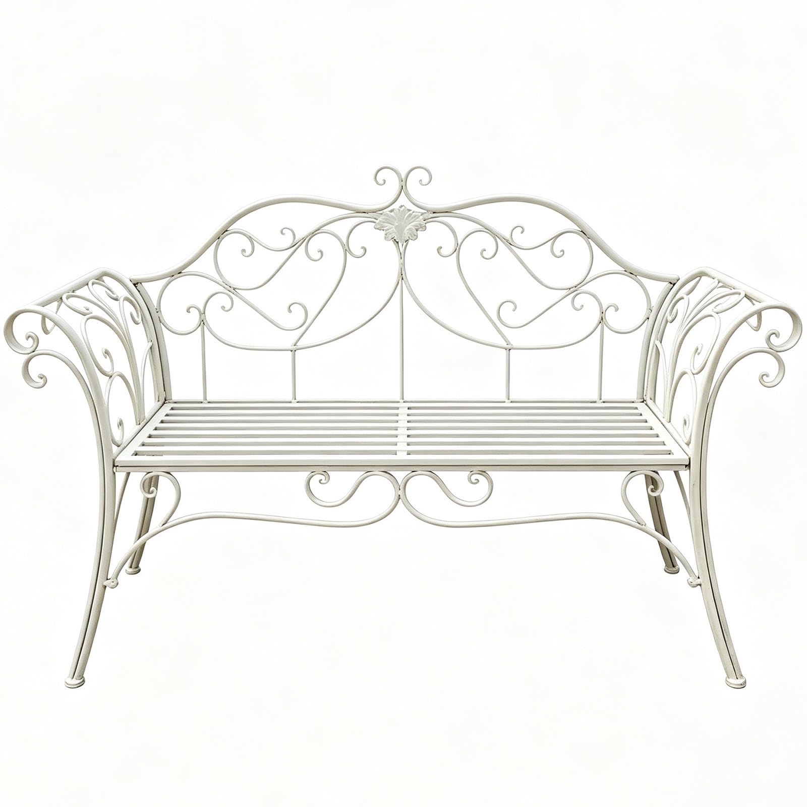 Banco de hierro forjado para terrazas patios y balcones con encanto retro