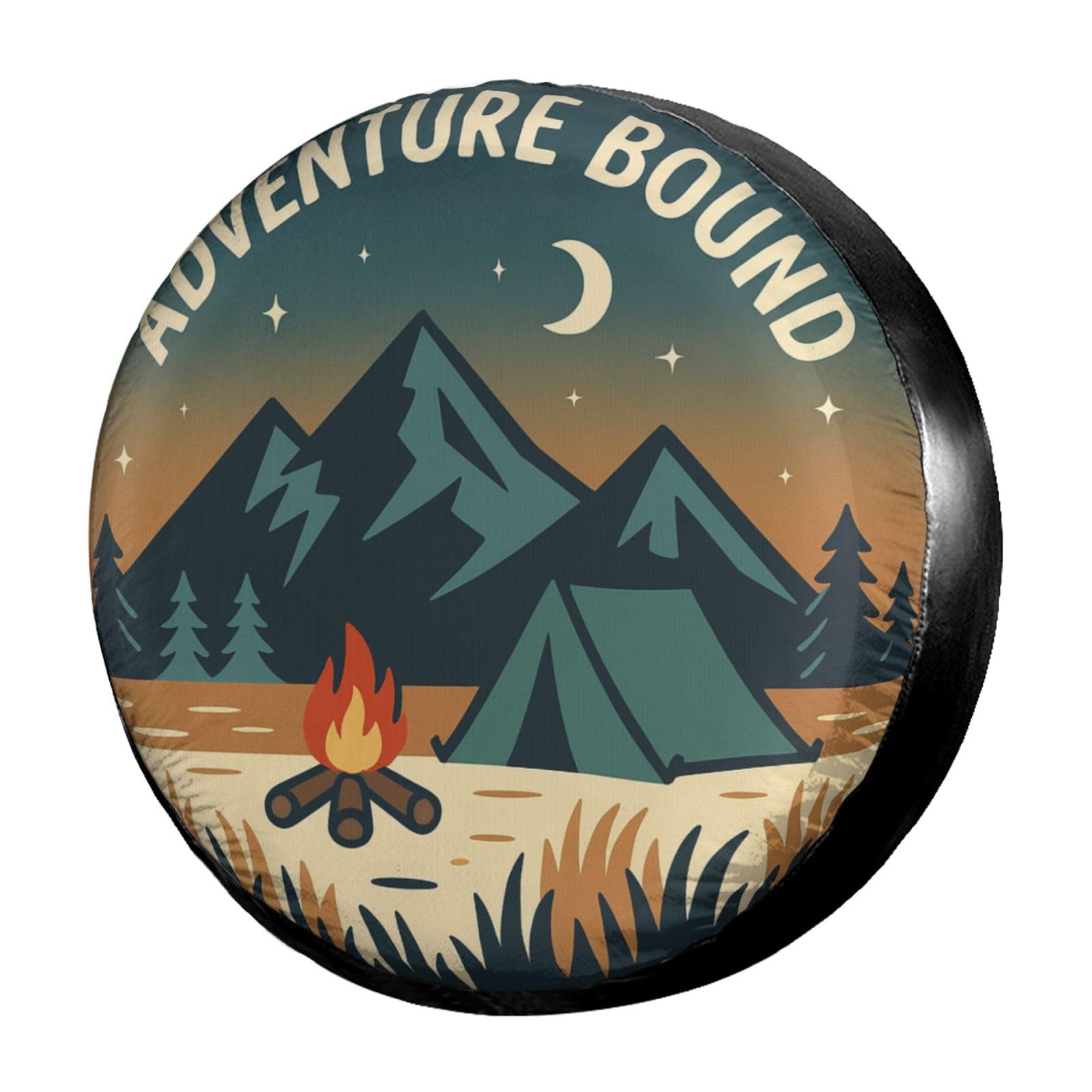 Dujiea Adventure Bound Spare Tire Cover, Universal Wheel Tire Cover Waterproof Dust-Proof Tire Protectors for Trailer Rv SUV Truck Camper and Many Vehicle 14 15 16 17 Inch