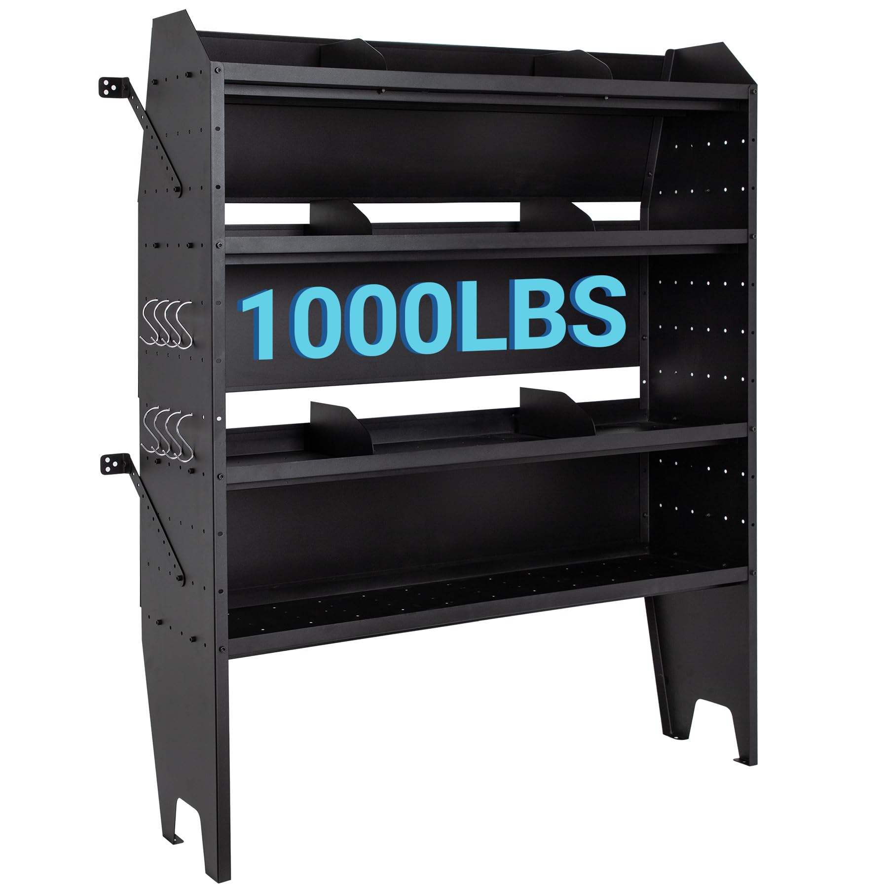 Photo 1 of Eastrexon Van Shelving w/ 1000LBS Capacity, Heavy-Duty Steel Cargo Storage System, Universal Fit Ford Transit/RAM ProMaster/Chevy Express/Nissan NV/Sprinter, 42" W x 60" H x 13" D