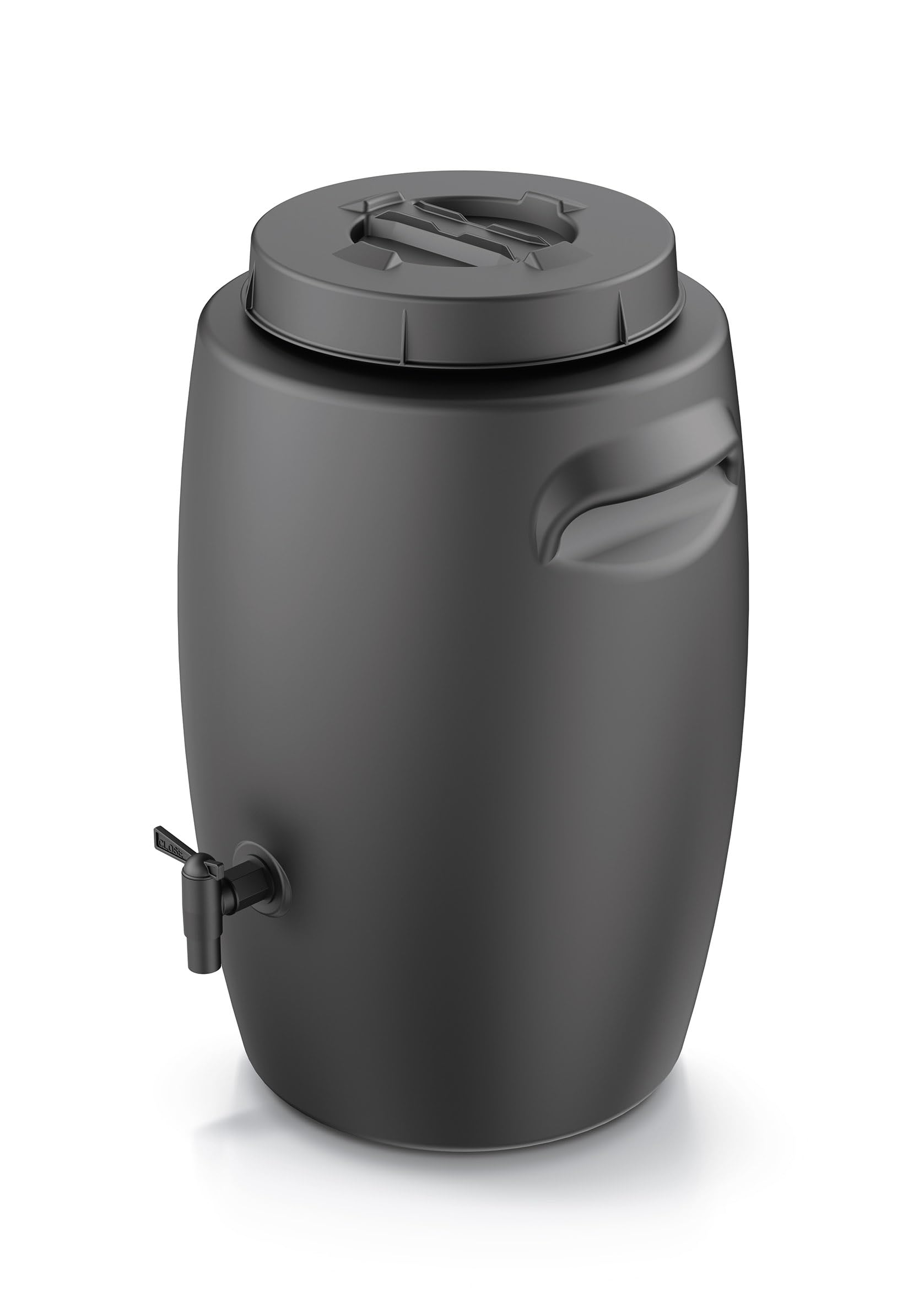 Fass zur Herstellung von organischem Dünger - 55 Liter - Kunststoff Dünger Tank 60 x 38 cm anthrazit - Kompost Behälter Düngerfass Flüssigdünger Jauche Herstellung aus Garten- und Wiesenpflanzen