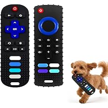 Puppy Toys for Teething, Remote Control Teether for Small Dogs,Puppy Teething Toy for Boredom & Stimulation,BPA-Free2PCS-Black