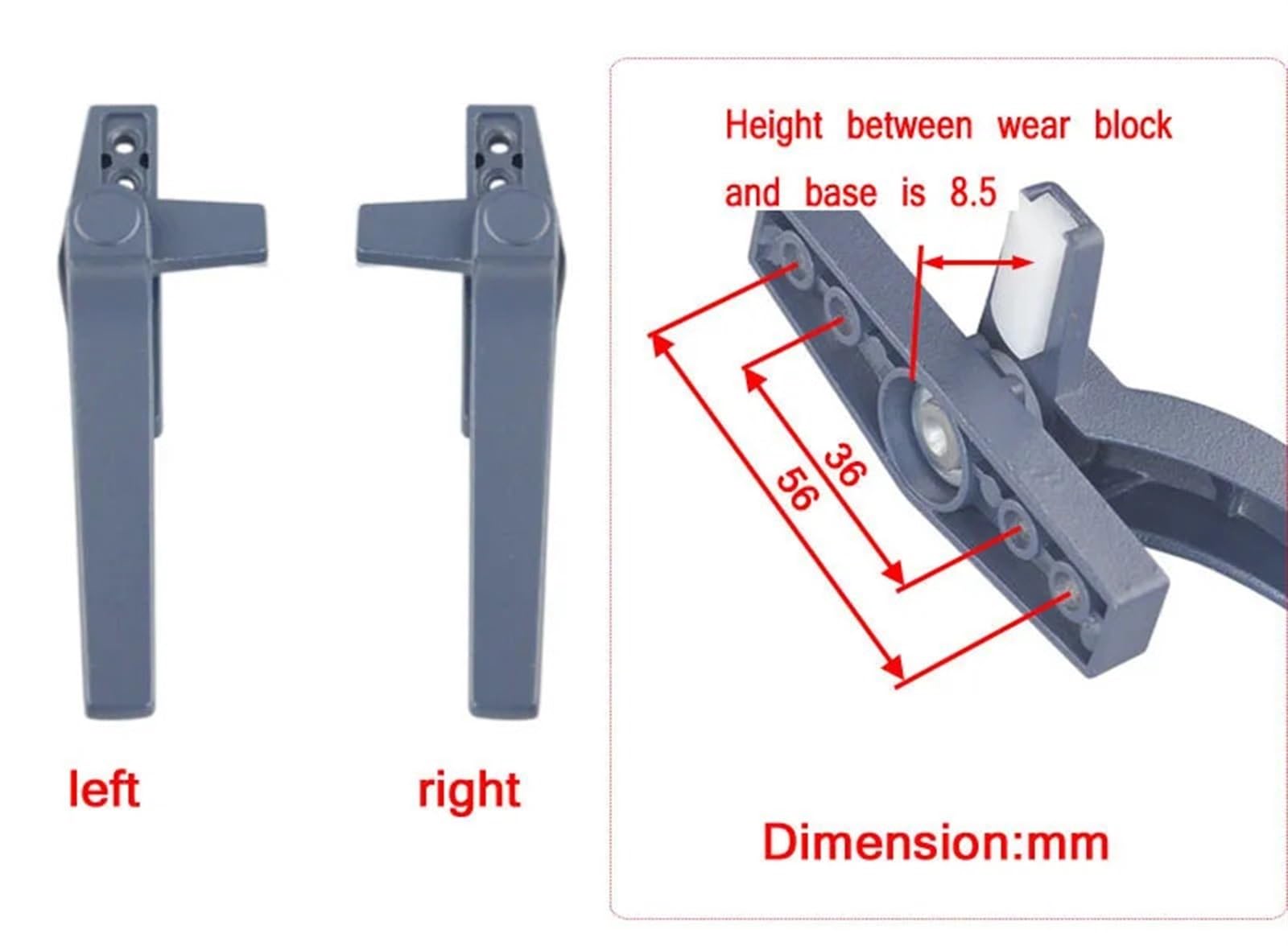 Maniglie per finestre in PVC con Serratura, universali in Lega di Alluminio e per Porte con Serratura, Multicolore, 2 Pezzi
